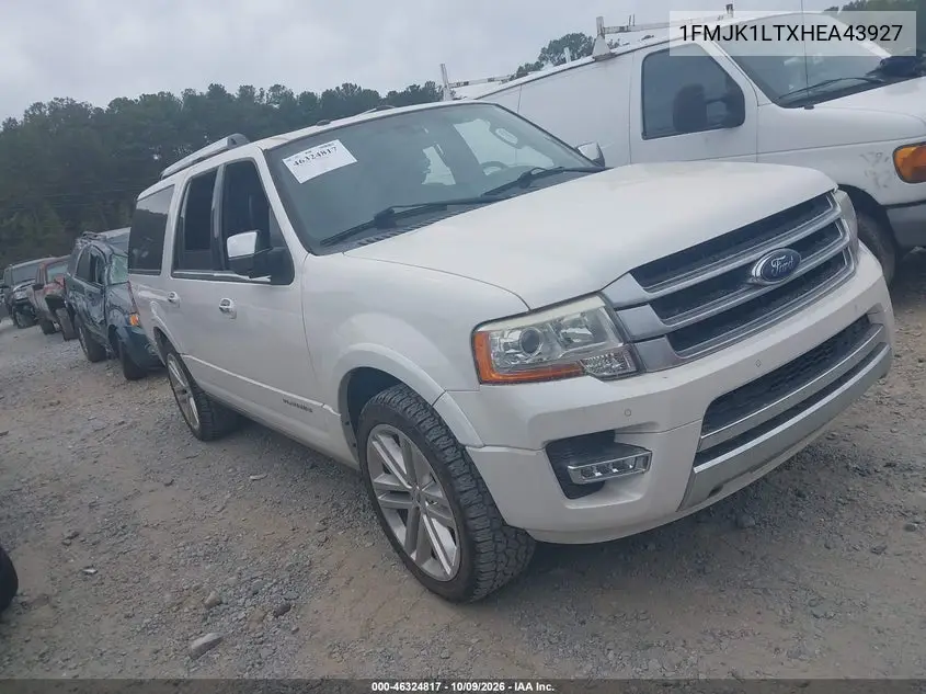 FORD EXPEDITION 2017, VIN 1FMJK1LTXHEA43927