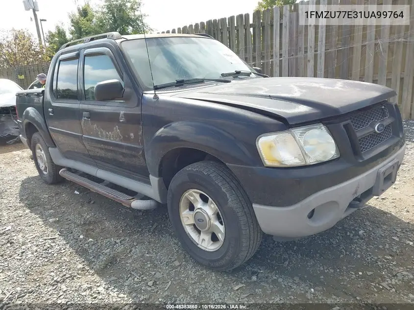 FORD EXPLORER SPORT TRAC 2001, VIN 1FMZU77E31UA99764