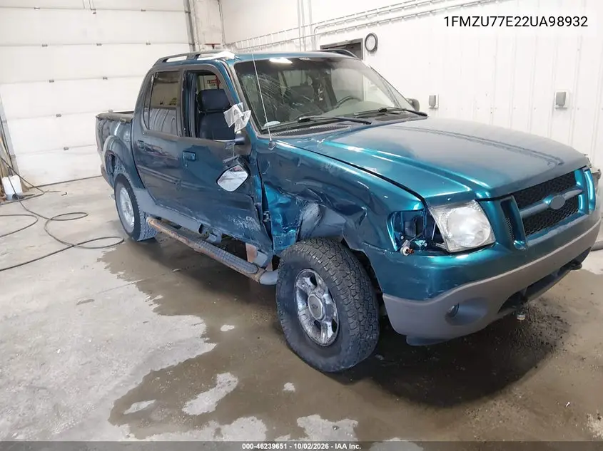 FORD EXPLORER SPORT TRAC 2002, VIN 1FMZU77E22UA98932