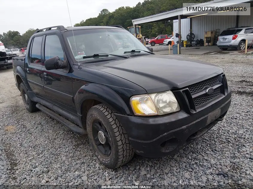 FORD EXPLORER SPORT TRAC 2003, VIN 1FMDU77E93UA80326