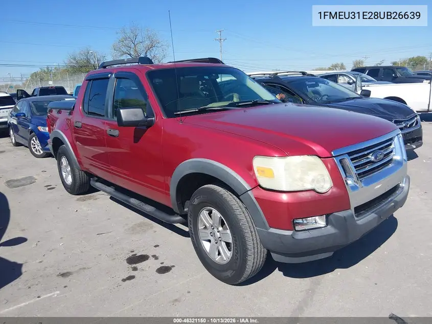FORD EXPLORER SPORT TRAC 2008, VIN 1FMEU31E28UB26639