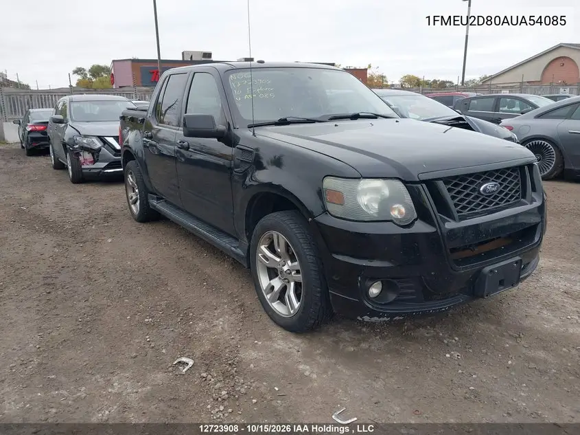FORD EXPLORER SPORT TRAC 2010, VIN 1FMEU2D80AUA54085