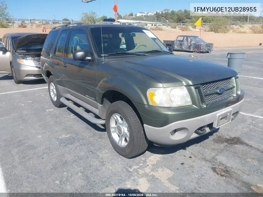 FORD EXPLORER 2002, VIN 1FMYU60E12UB28955