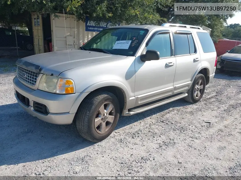 2003 FORD EXPLORER VIN 1FMDU75W13UB97250 — фото 2