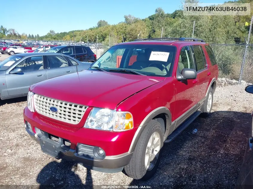 2003 FORD EXPLORER VIN 1FMZU74K63UB46038 — фото 2