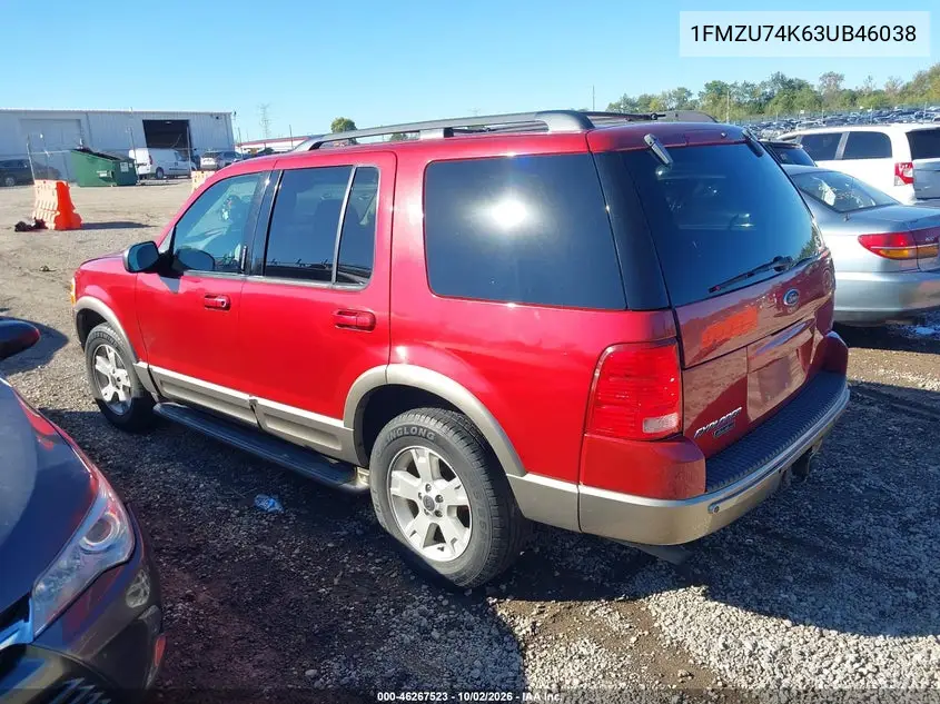 2003 FORD EXPLORER VIN 1FMZU74K63UB46038 — фото 3