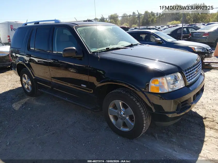 FORD EXPLORER 2003, VIN 1FMDU75W33UB92325