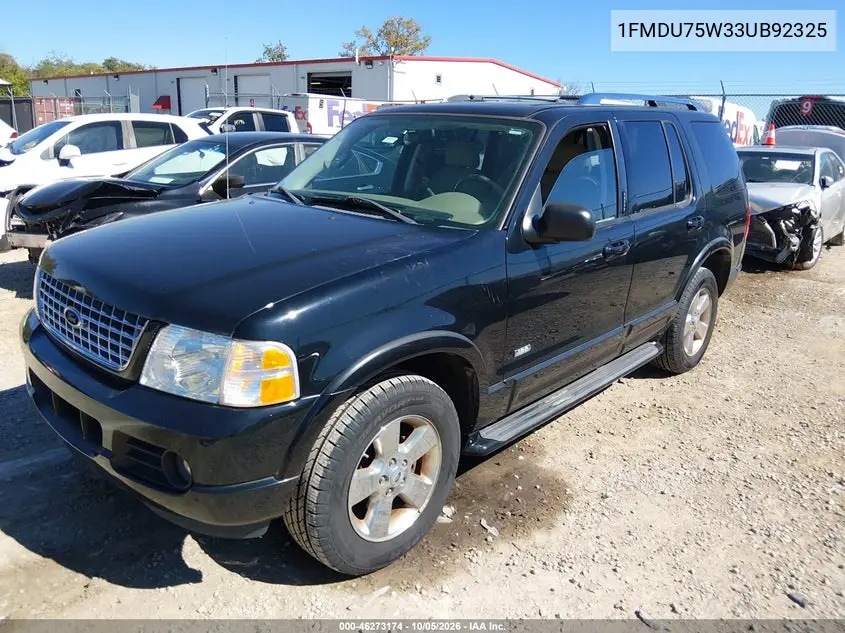2003 FORD EXPLORER VIN 1FMDU75W33UB92325 — фото 2
