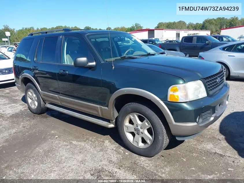 FORD EXPLORER 2003, VIN 1FMDU74W73ZA94239