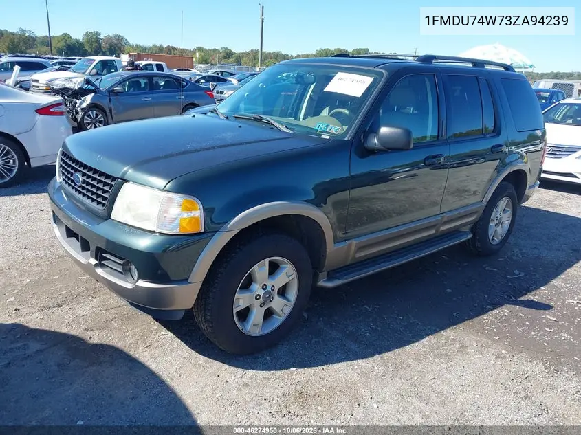 2003 FORD EXPLORER VIN 1FMDU74W73ZA94239 — фото 2