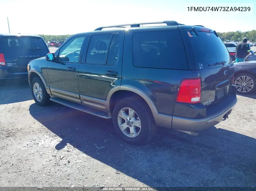 2003 FORD EXPLORER VIN 1FMDU74W73ZA94239 — фото 3