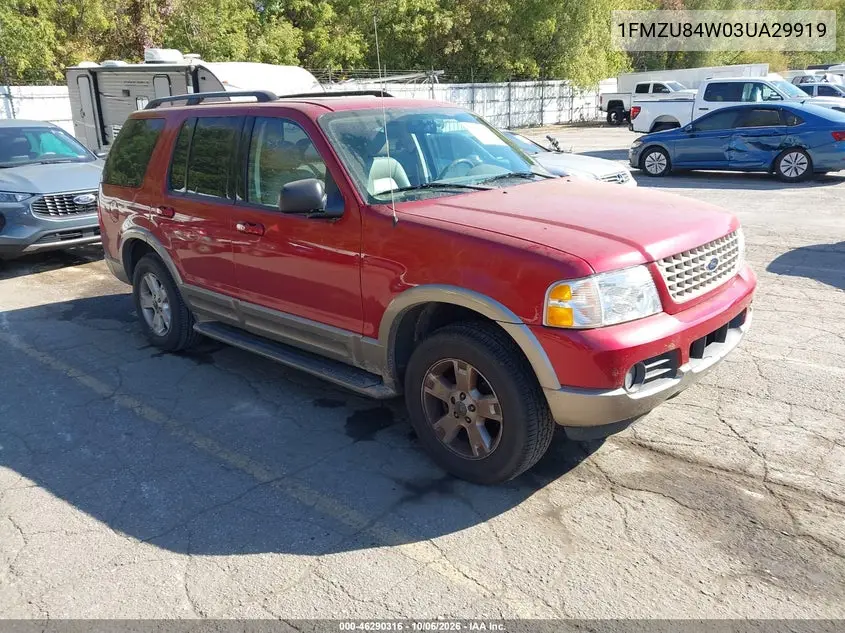 FORD EXPLORER 2003, VIN 1FMZU84W03UA29919