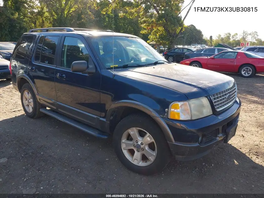 FORD EXPLORER 2003, VIN 1FMZU73KX3UB30815