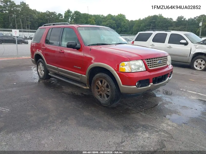 FORD EXPLORER 2004, VIN 1FMZU64K94UA02852