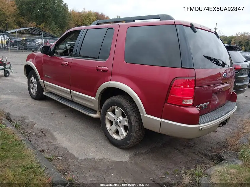 2005 FORD EXPLORER VIN 1FMDU74EX5UA92847 — фото 3