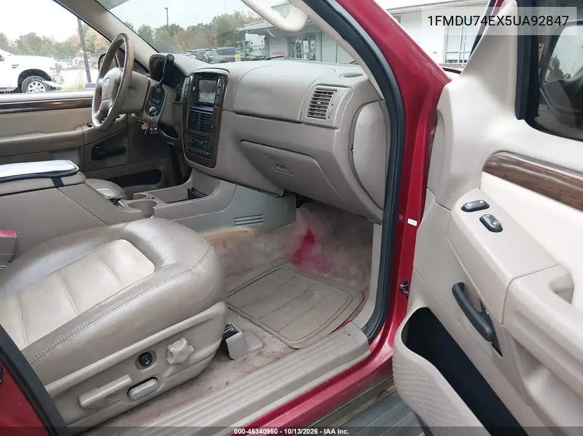 2005 FORD EXPLORER VIN 1FMDU74EX5UA92847 — фото 5