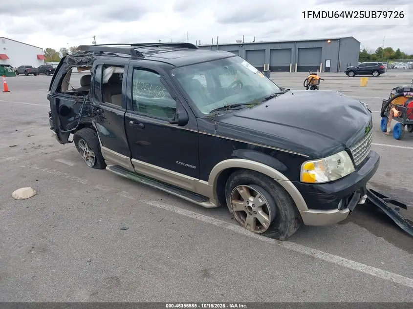 FORD EXPLORER 2005, VIN 1FMDU64W25UB79726