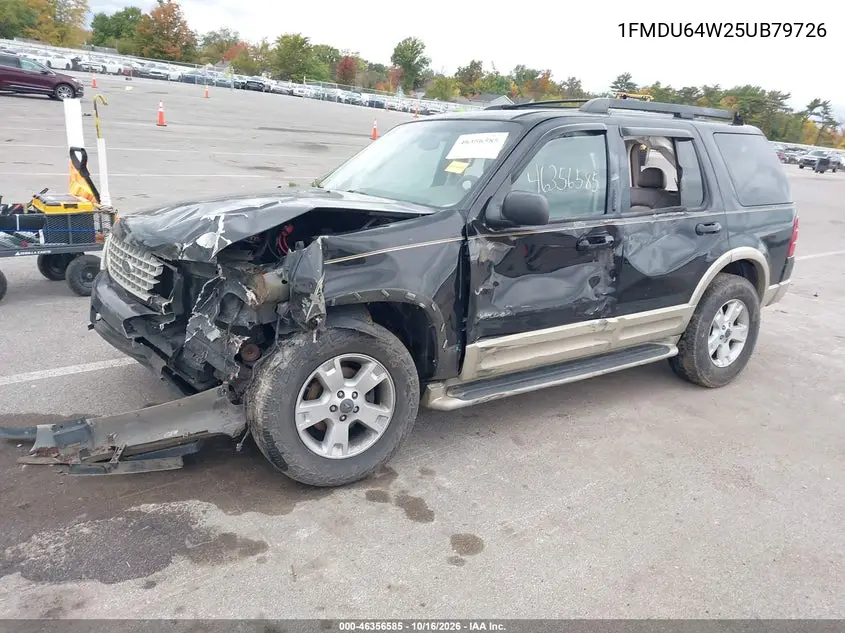 2005 FORD EXPLORER VIN 1FMDU64W25UB79726 — фото 2