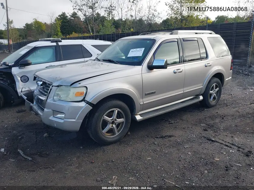 2006 FORD EXPLORER VIN 1FMEU75886UA08068 — фото 2