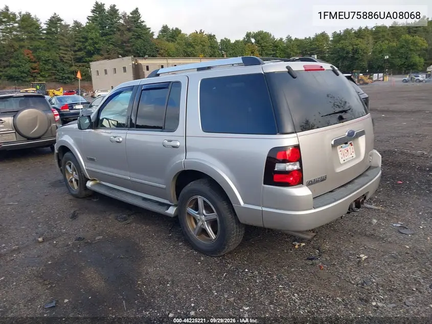 2006 FORD EXPLORER VIN 1FMEU75886UA08068 — фото 3