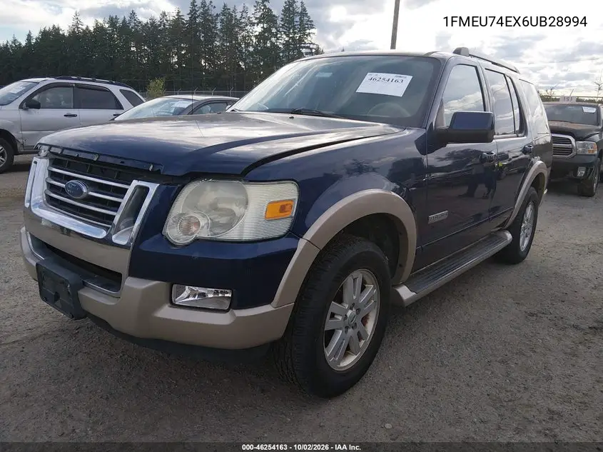 2006 FORD EXPLORER VIN 1FMEU74EX6UB28994 — фото 2