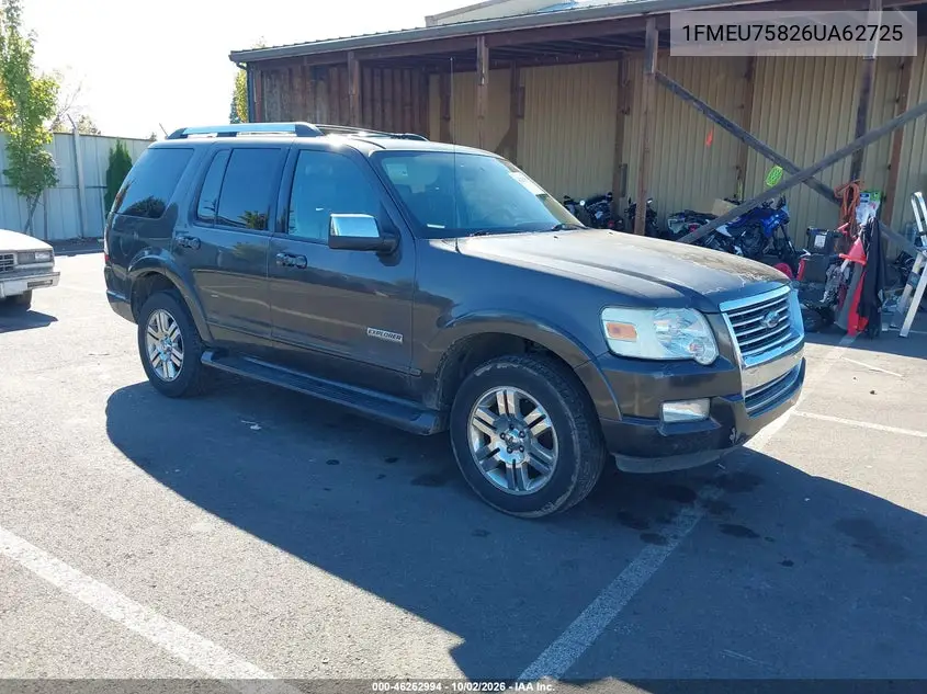 FORD EXPLORER 2006, VIN 1FMEU75826UA62725