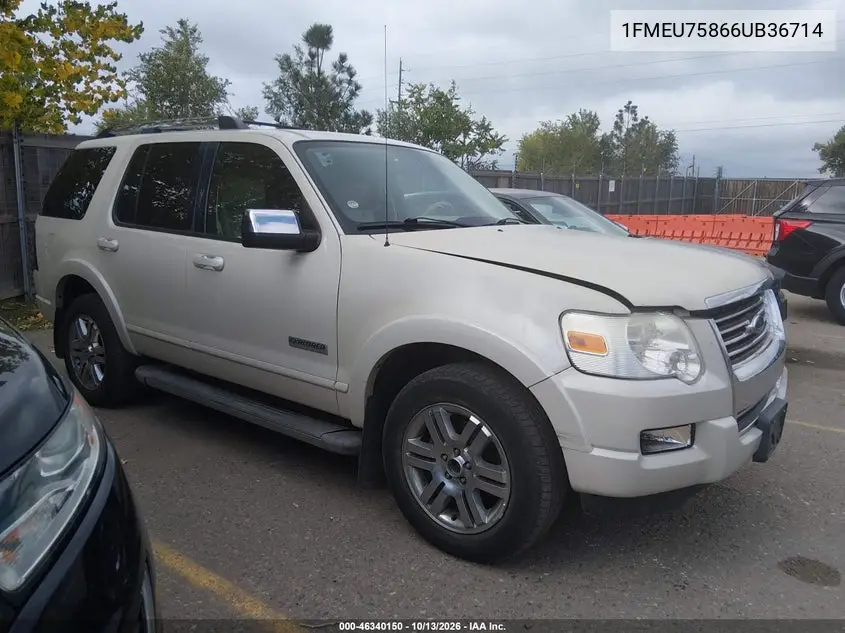FORD EXPLORER 2006, VIN 1FMEU75866UB36714