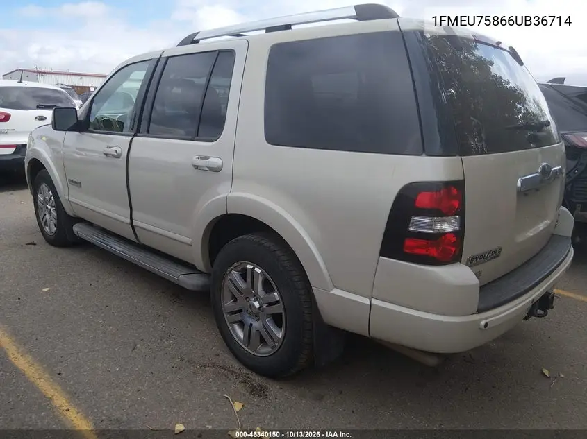 2006 FORD EXPLORER VIN 1FMEU75866UB36714 — фото 3
