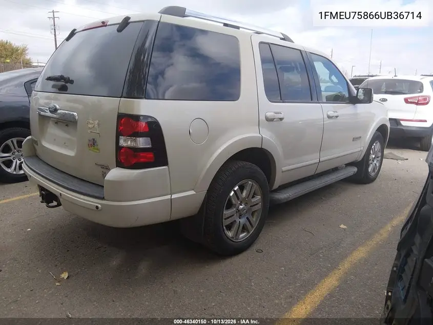 2006 FORD EXPLORER VIN 1FMEU75866UB36714 — фото 4