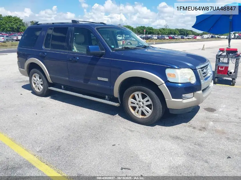 FORD EXPLORER 2007, VIN 1FMEU64E87UA48847