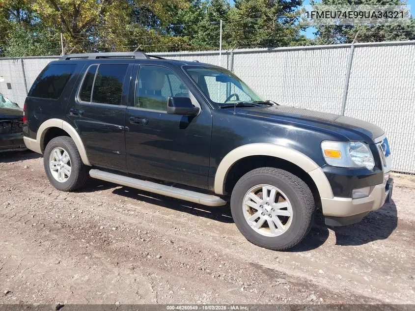 FORD EXPLORER 2009, VIN 1FMEU74E99UA34321