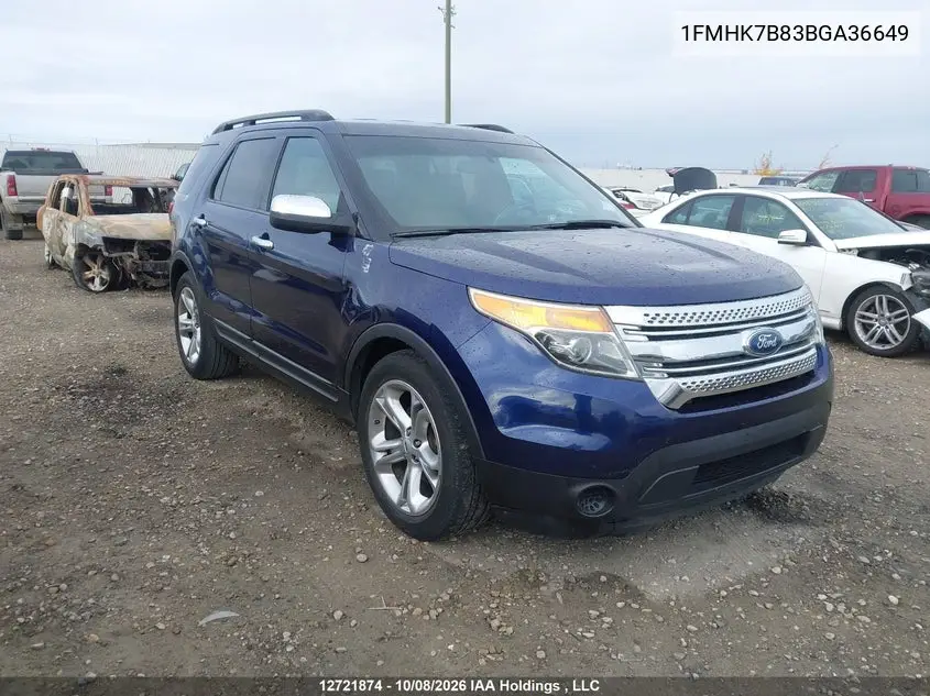 FORD EXPLORER 2011, VIN 1FMHK7B83BGA36649