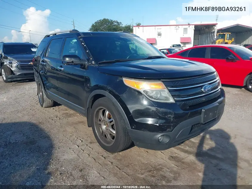 FORD EXPLORER 2011, VIN 1FMHK8F89BGA93261