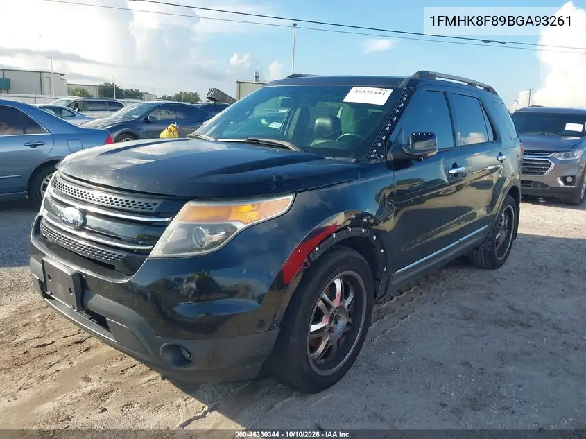 2011 FORD EXPLORER VIN 1FMHK8F89BGA93261 — фото 2