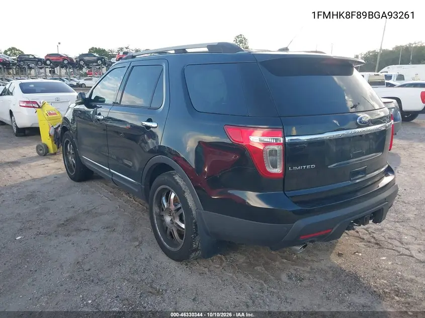2011 FORD EXPLORER VIN 1FMHK8F89BGA93261 — фото 3