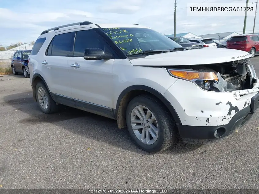 FORD EXPLORER 2012, VIN 1FMHK8D88CGA61728