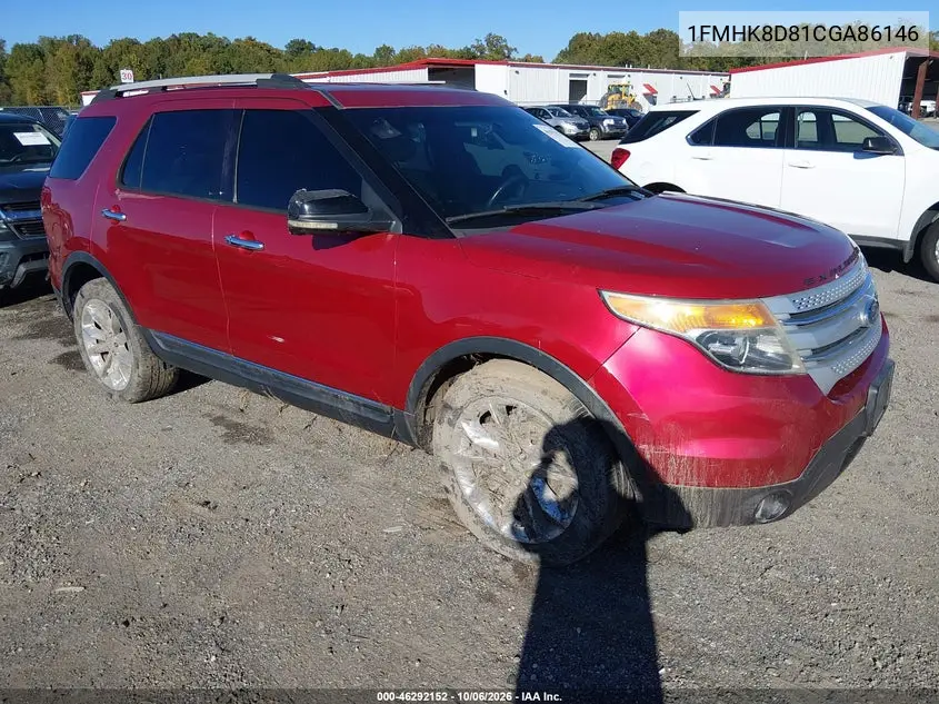 FORD EXPLORER 2012, VIN 1FMHK8D81CGA86146