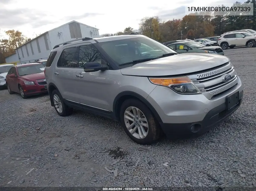 FORD EXPLORER 2012, VIN 1FMHK8D81CGA97339