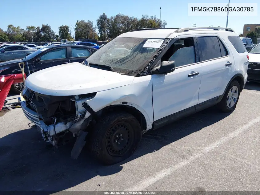 2013 FORD EXPLORER VIN 1FM5K7B86DGA30785 — фото 2