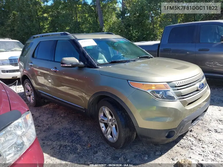 FORD EXPLORER 2013, VIN 1FM5K7F81DGC11822
