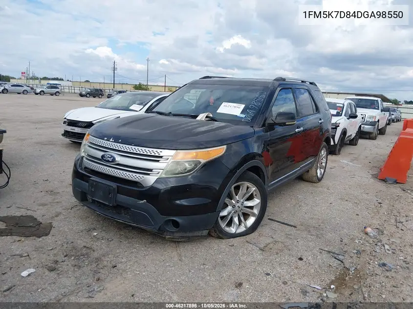2013 FORD EXPLORER VIN 1FM5K7D84DGA98550 — фото 2