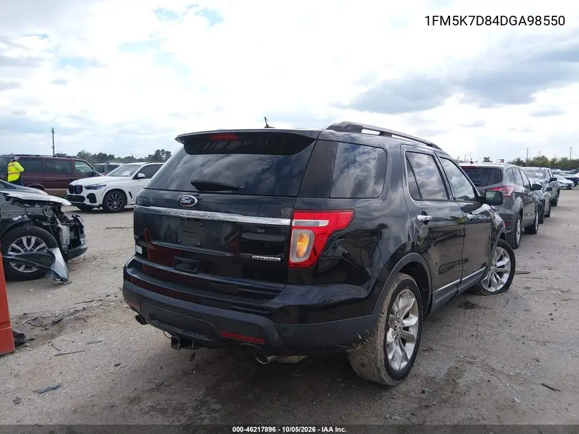 2013 FORD EXPLORER VIN 1FM5K7D84DGA98550 — фото 4