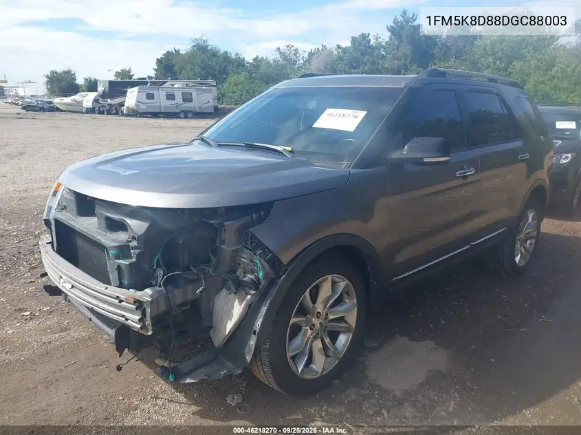 2013 FORD EXPLORER VIN 1FM5K8D88DGC88003 — фото 2