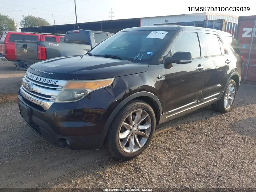 2013 FORD EXPLORER VIN 1FM5K7D81DGC39039 — фото 2