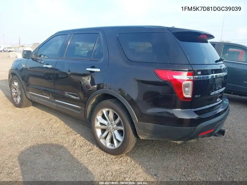 2013 FORD EXPLORER VIN 1FM5K7D81DGC39039 — фото 3