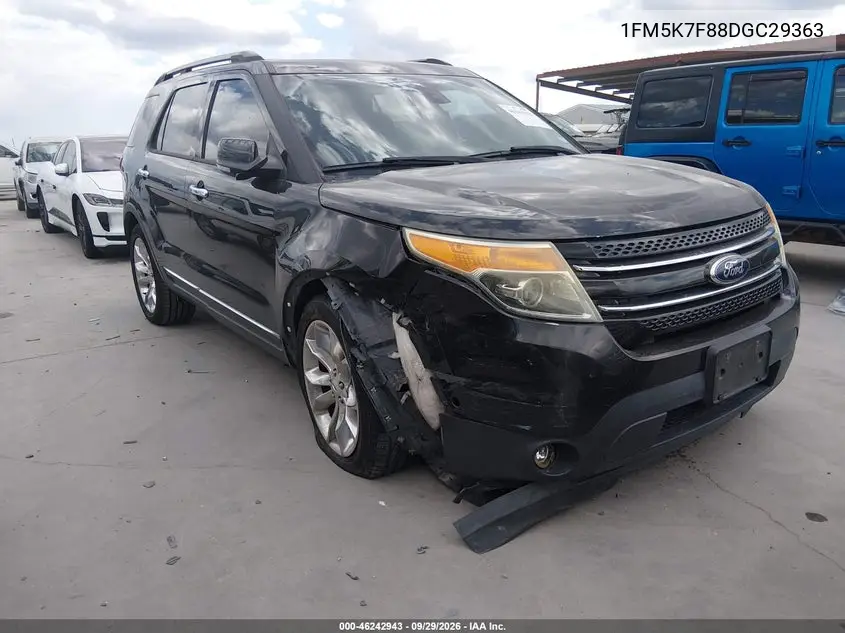 FORD EXPLORER 2013, VIN 1FM5K7F88DGC29363