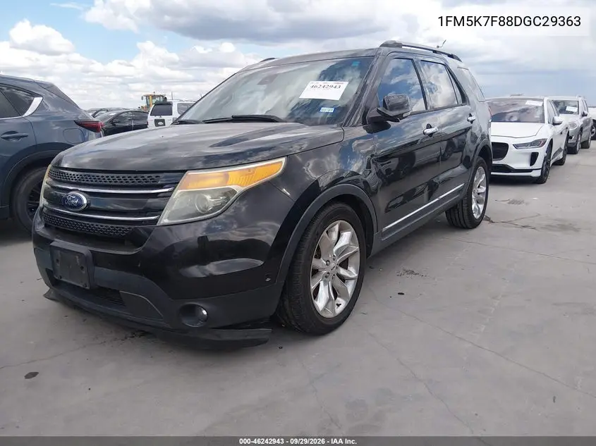 2013 FORD EXPLORER VIN 1FM5K7F88DGC29363 — фото 2