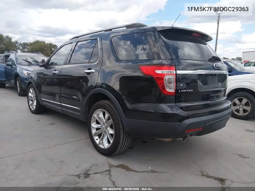 2013 FORD EXPLORER VIN 1FM5K7F88DGC29363 — фото 3