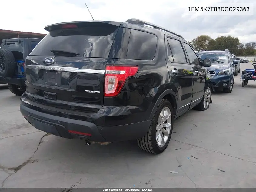 2013 FORD EXPLORER VIN 1FM5K7F88DGC29363 — фото 4