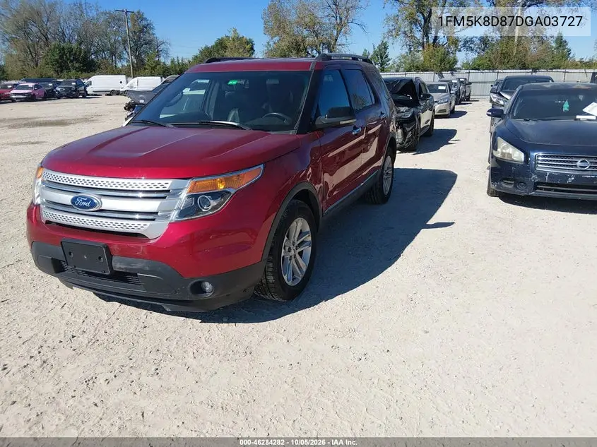 2013 FORD EXPLORER VIN 1FM5K8D87DGA03727 — фото 2